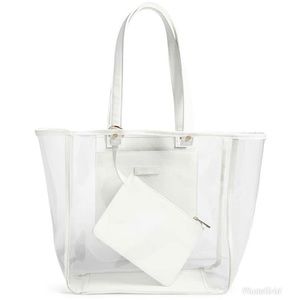 Forever 21 Clear white tote